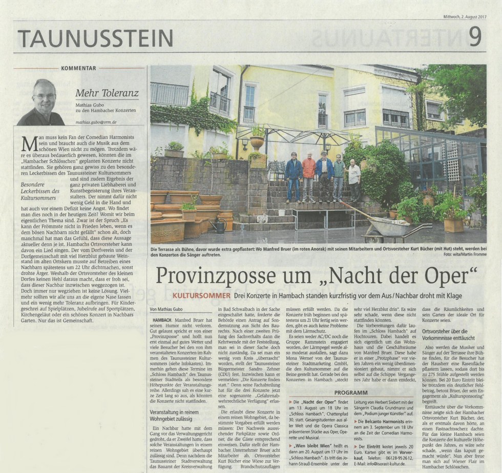 Artikel im Wiesbadener Kurier